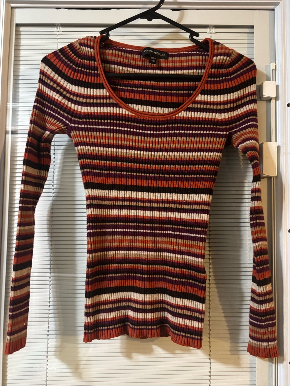✨3/$15 Banana Republic Striped Ribbed Top - Rust, Burgundy, Cream, Navy